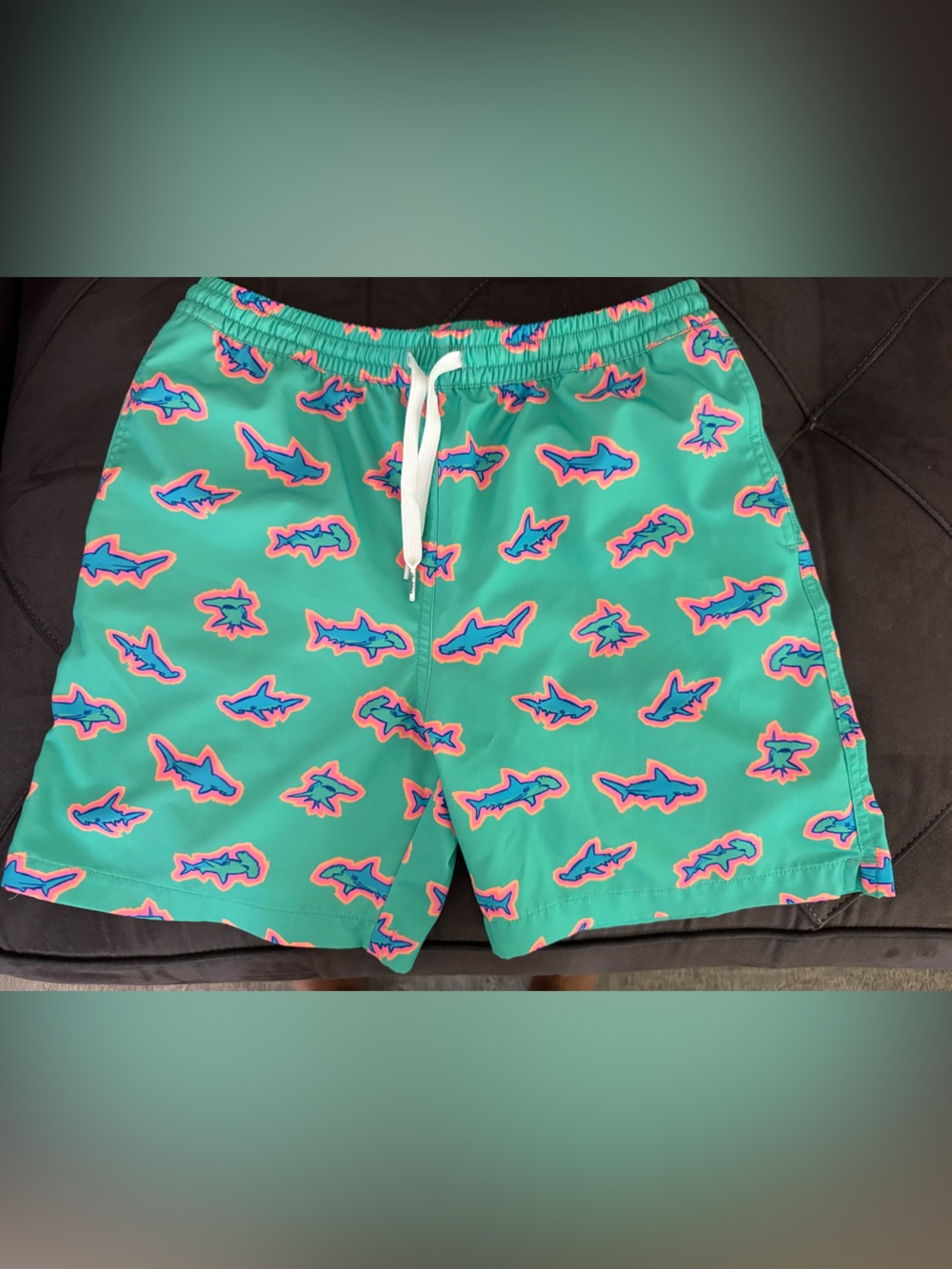 Chubbies Teal Swim Shorts with Neon Accent (LIKE NEW)